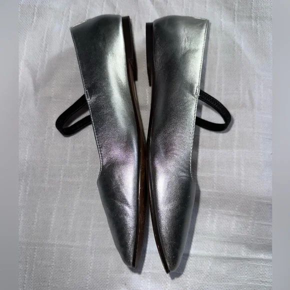 GUC Madewell Silver Women's Greta Ballet Flats / Mary Janes sz 8.5/9 - Picture 11 of 13